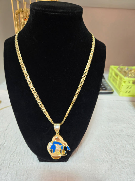 Cadena con dije pato donals